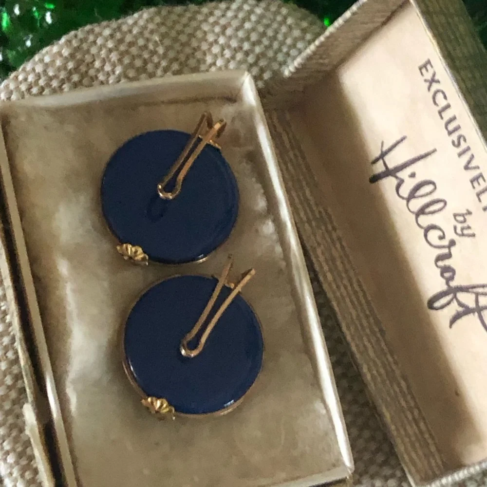 Vintage Cobalt Blue Cufflinks